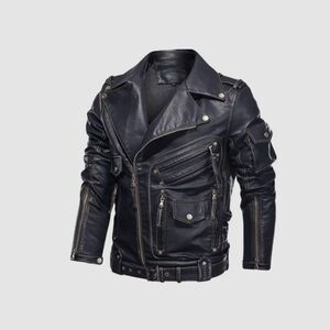 Venyaa Leather jacket(pristine condition) Men’s size M Look cool while you ride!